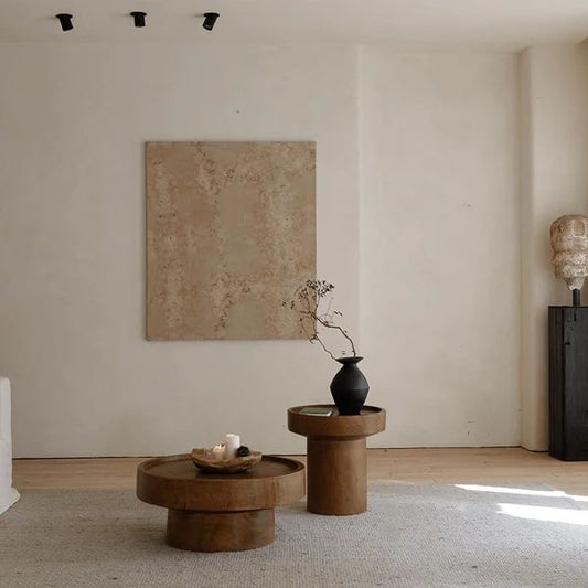 TOM 侘寂實木茶几組合