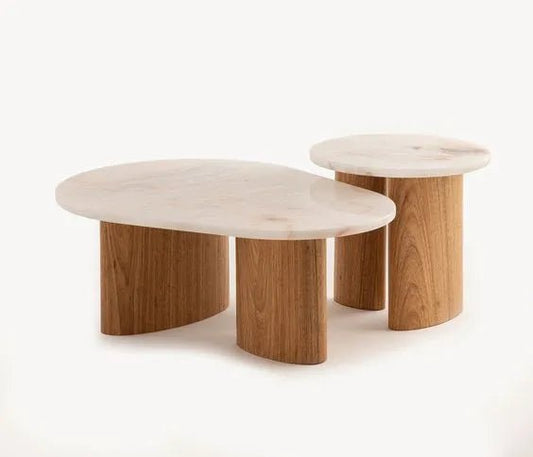 coffee tableASYMMETRIC 不對稱手工大理石咖啡桌WĒNDĀO