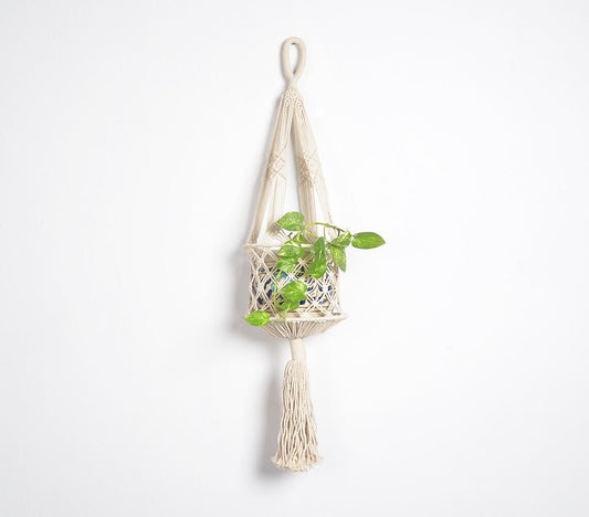 hanging planterGreen Knot 手工懸掛流蘇盆栽WĒNDĀO