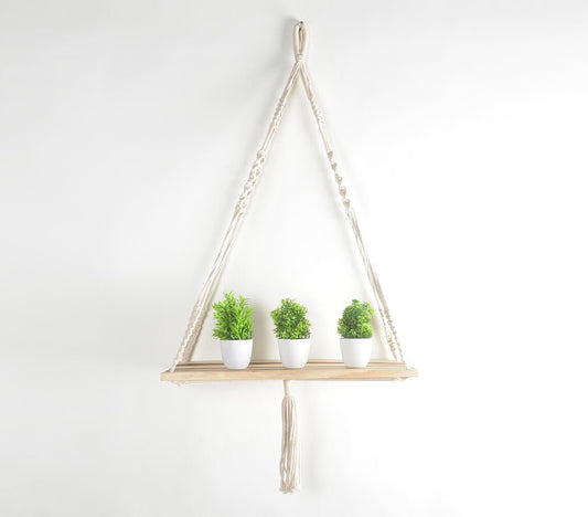 hanging planterGreen Swing 綠鞦韆手工編織流蘇壁掛盆栽架WĒNDĀO