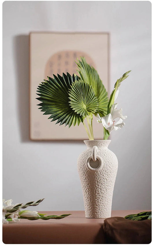 vaseLADY 侘寂雙耳手工陶製花瓶WĒNDĀO