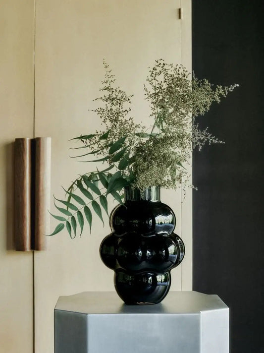 vaseLOUISE ROEL 手工玻璃藝術黑色花瓶WĒNDĀO