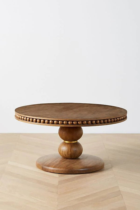 coffee tableROME 羅馬古典橡木實木圓形茶几WĒNDĀO