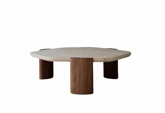 coffee tableRustic wabi-sabi質樸侘寂手工洞石咖啡桌WĒNDĀO
