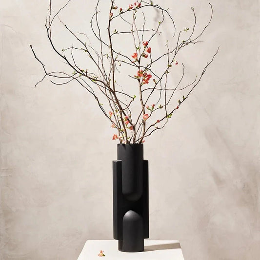 vaseSTATUE 侘寂白色手工陶瓷花瓶WĒNDĀO