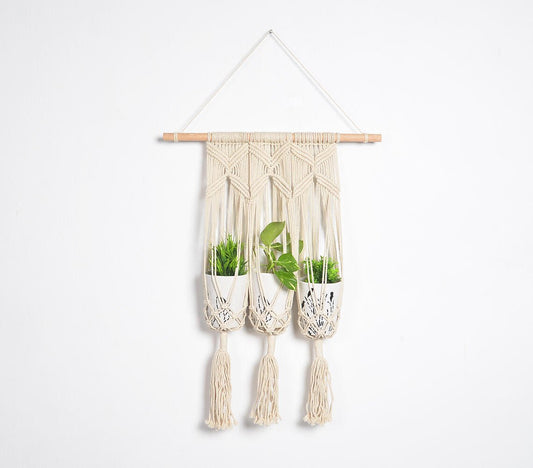 hanging planterTriple Tangled 三度糾葛手工波西米亞懸掛花籃WĒNDĀO