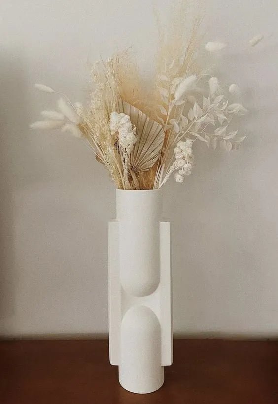 vaseSTATUE 侘寂白色手工陶瓷花瓶WĒNDĀO